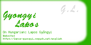 gyongyi lapos business card