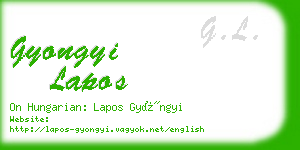 gyongyi lapos business card